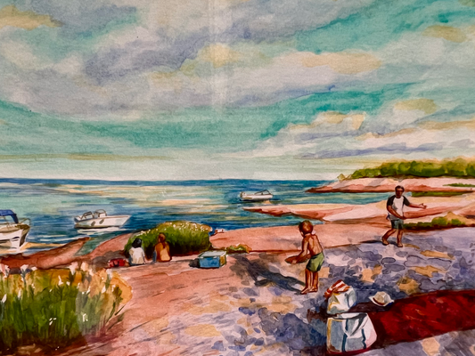 "Picnic" framed fine art print (no top mat)