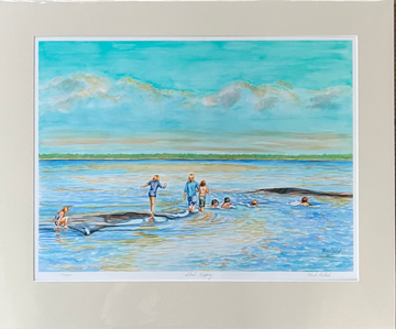 “Shoal Hopping” – Exclusive Limited Edition Matted Fine Art Giclée Print by Pamela Hallock