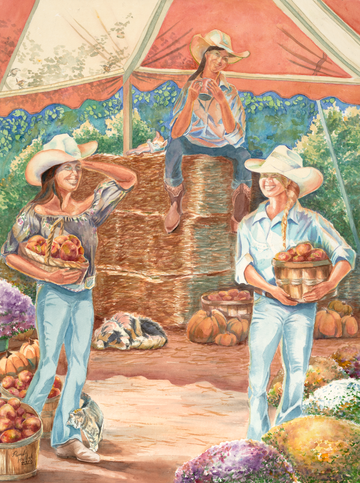 "Ohio Apple Farm", Watercolor Print | Fine Art by Pamela Hallock