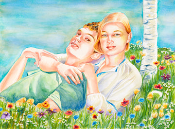 "Samuel and Miranda", Watercolor Print | Romantic Summer Fine Art