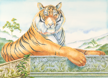 "Batari", Tiger Watercolor Print | Wildlife Fine Art