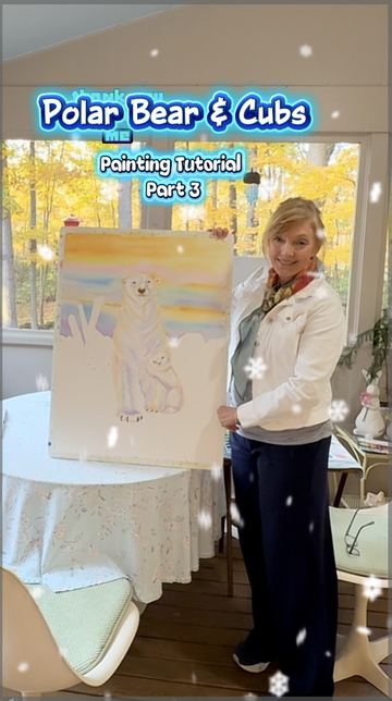 Watercolor Tutorial Part 3 – Painting Polar Bears in Northern Sunset Glow