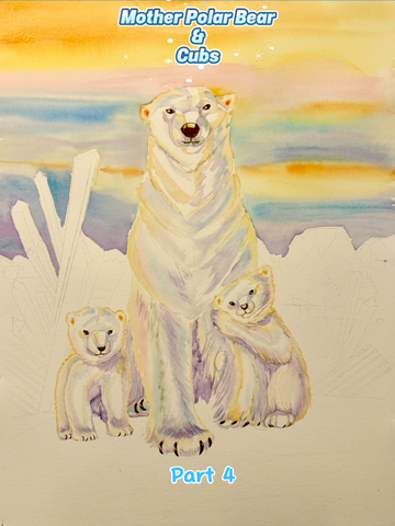 “Snow Glow & Polar Bear Cubs | Fun Watercolor Painting Tutorial”
