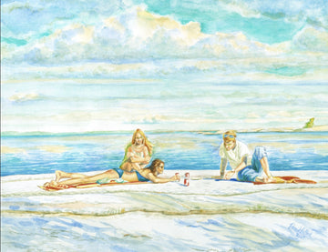 "Summertime Bliss", Georgian Bay Friends Watercolor Print | Lake Huron Fine Art