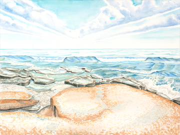 The Limestones I, Watercolor Print