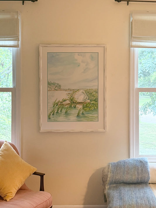 Granite & Wind – Original Georgian Bay Watercolor
