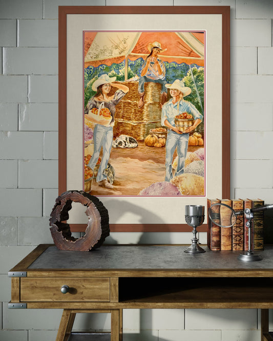 "Ohio Apple Farm", Watercolor Print | Fine Art by Pamela Hallock