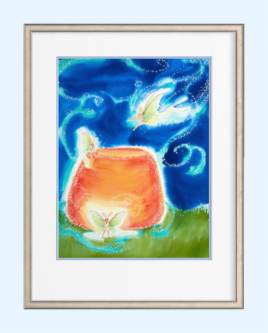The Night the Gumdrop Fell Cover Art Print | Fairy Watercolor by Pamela Hallock