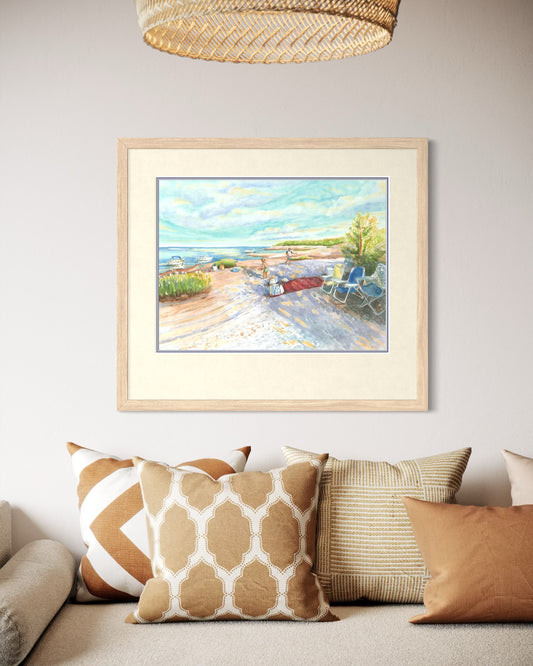 "Picnic", Georgian Bay Lake Huron Picnic Watercolor Print | Fine Art
