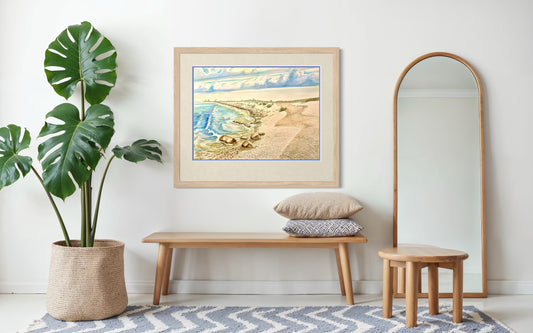 The Limestones II – Georgian Bay Watercolor Print, Lake Huron Art