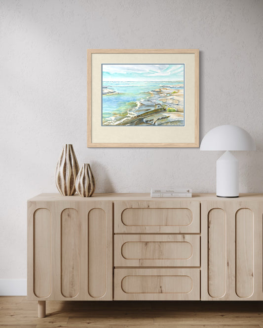 "The Breakers", Watercolor Print | Georgian Bay Lake Huron Coastline