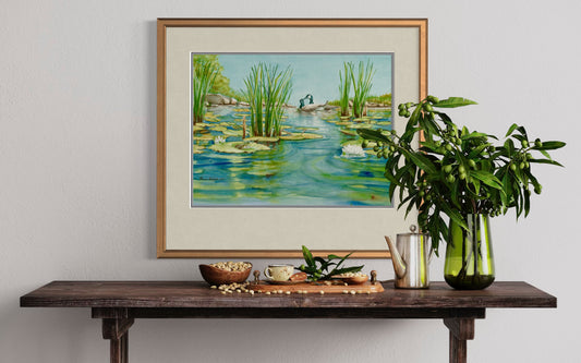 "Water's Edge", Georgian Bay Inlet Watercolor Print | Lake Huron Fine Art