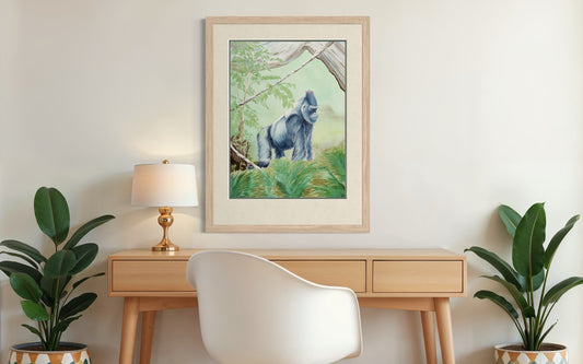 "Ndume", Silverback Gorilla Watercolor Print | Cincinnati Zoo