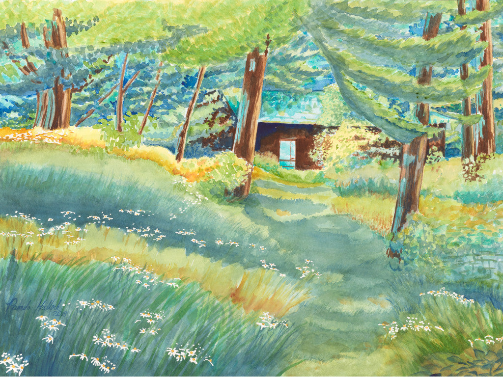 Twin Waters, watercolor print